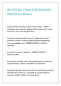 Bio 110 Exam 3 Study Guide Questions With Correct Answers