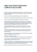 OMGT 6213 STUDY GUIDE WITH COMPLETE SOLUTIONS