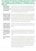 The Complete Political Science 104 Midterm Study Guide - Chapters 1-5 and Chapter 11 - TED Takeaways - APT Takeaways - Lecture Notes - Verified Questions and Answers - A&plus; Guaranteed Success Exam Prep