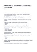 OMGT FINAL EXAM QUESTIONS AND ANSWERS