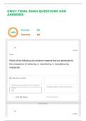 OMGT FINAL EXAM QUESTIONS AND ANSWERS