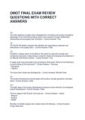 OMGT FINAL EXAM REVIEW QUESTIONS WITH CORRECT ANSWERS