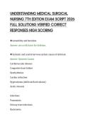 UNDERSTANDING MEDICAL SURGICAL&NewLine;NURSING 7TH EDITION EXAM SCRIPT 2026&NewLine;FULL SOLUTIONS VERIFIED CORRECT&NewLine;RESPONSES HIGH SCORING