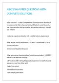 ABAT EXAM PREP QUESTIONS WITH COMPLETE SOLUTIONS 