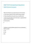 ABAT TEST trainings Exam Questions With Correct Answers