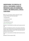 UNDERSTANDING THE ESSENTIALS OF&NewLine;CRITICAL CARE NURSING COMPLETE&NewLine;PREPARATION GUIDE WITH RESPIRATORY&comma;&NewLine;CARDIAC&comma; AND NEUROLOGICAL CRITICAL&NewLine;CARE REVIEW