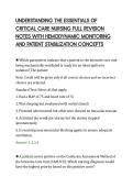 UNDERSTANDING THE ESSENTIALS OF&NewLine;CRITICAL CARE NURSING FULL REVISION&NewLine;NOTES WITH HEMODYNAMIC MONITORING&NewLine;AND PATIENT STABILIZATION CONCEPTS
