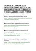UNDERSTANDING THE ESSENTIALS OF&NewLine;CRITICAL CARE NURSING MOCK EXAM AND&NewLine;STUDY MATERIAL WITH ICU CASE SCENARIOS&NewLine;AND CLINICAL DECISION-MAKING PRACTICE
