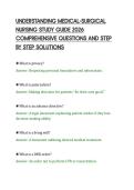 UNDERSTANDING MEDICAL-SURGICAL&NewLine;NURSING STUDY GUIDE 2026&NewLine;COMPREHENSIVE QUESTIONS AND STEP&NewLine;BY STEP SOLUTIONS