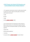 CISSP Practice Test Newest 2026 Questions and &NewLine;Correct Detailed Answers Already Graded A&plus; 