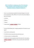 ISC2 Certified in Cybersecurity &lpar;CC&rpar; Practice &NewLine;Exam Newest 2026 Questions and Correct &NewLine;Detailed Answers Already Graded A&plus; 