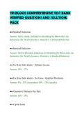 HR BLOCK COMPREHENSIVE TEST BANK&NewLine;VERIFIED QUESTIONS AND SOLUTIONS&NewLine;PACK