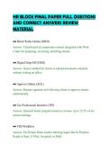 HR BLOCK FINAL PAPER FULL QUESTIONS&NewLine;AND CORRECT ANSWERS REVIEW&NewLine;MATERIAL