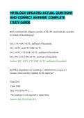 HR BLOCK UPDATED ACTUAL QUESTIONS&NewLine;AND CORRECT ANSWERS COMPLETE&NewLine;STUDY GUIDE