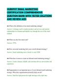 HUBSPOT EMAIL MARKETING&NewLine;CERTIFICATION COMPREHENSIVE&NewLine;QUESTION BANK WITH TESTED SOLUTIONS&NewLine;AND REVIEW AIDS