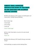HUBSPOT EMAIL MARKETING&NewLine;CERTIFICATION EXAMS SET FEATURING&NewLine;SOLVED QUESTIONS AND ACCURACY&NewLine;CHECKED ANSWERS