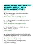 HUBSPOT INBOUND MARKETING ACTUAL&NewLine;TEST QUESTIONS WITH COMPLETE&NewLine;SOLUTION VERIFIED RESOURCE
