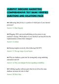 HUBSPOT INBOUND MARKETING&NewLine;COMPREHENSIVE TEST BANK VERIFIED&NewLine;QUESTIONS AND SOLUTIONS PACK