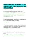 HUBSPOT INBOUND MARKETING SOLVED&NewLine;QUESTIONS AND CORRECT ANSWERS FULL&NewLine;STUDY MATERIAL