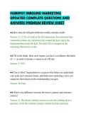 HUBSPOT INBOUND MARKETING&NewLine;UPDATED COMPLETE QUESTIONS AND&NewLine;ANSWERS PREMIUM REVIEW SHEET
