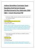 Indiana Demolition Contractor Exam &NewLine;Questions And Correct Answers &NewLine;&lpar;Verified Answers&rpar; Plus Rationales 2026 &NewLine;Q&A &vert; Instant Download Pdf 
