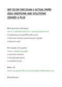 UNT ECON 1100 EXAM 3 ACTUAL PAPER&NewLine;2026 QUESTIONS AND SOLUTIONS&NewLine;GRADED A PLUS