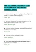 HUN 1201 CERTIFICATION EVALUATION&NewLine;TESTED QUESTIONS AND ANSWERS&NewLine;COMPLETE REVIEW
