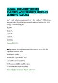 HUN 1201 EXAMPREP VERIFIED&NewLine;QUESTIONS AND SOLUTIONS COMPLETE&NewLine;LEARNING PACKAGE