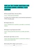 HUN 1201 TEST PAPER QUESTIONS AND&NewLine;SOLUTIONS EXPERT VERIFIED STUDY&NewLine;CONTENT
