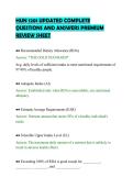 HUN 1201 UPDATED COMPLETE&NewLine;QUESTIONS AND ANSWERS PREMIUM&NewLine;REVIEW SHEET