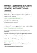 UPTP TEST 4 CERTIFICATION EVALUATION&NewLine;2026 STUDY GUIDE QUESTIONS AND&NewLine;ANSWERS