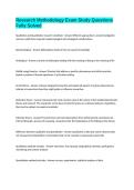 Research Methodology Exam Study Questions Fully Solved            