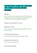 IAHCSMM FINAL PAPER FULL QUESTIONS&NewLine;AND CORRECT ANSWERS REVIEW&NewLine;MATERIAL