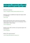 IAHCSMM FULL QUESTIONS AND CORRECT&NewLine;ANSWERS ALREADY PASSED STUDY SHEET