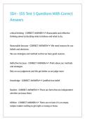SSH - 105 Test 1 Questions With Correct Answers&period;