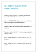 SSH 105 EXAM QUESTIONS WITH CORRECT ANSWERS 