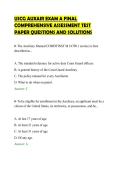 USCG AUXAIR EXAM A FINAL&NewLine;COMPREHENSIVE ASSESSMENT TEST&NewLine;PAPER QUESTIONS AND SOLUTIONS