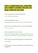 USPA D LICENSE EXAM FULL QUESTIONS&NewLine;AND CORRECT ANSWERS UPDATED TEST&NewLine;BANK COMPLETE SOLUTION