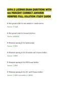 USPA D LICENSE EXAM QUESTIONS WITH&NewLine;100 PERCENT CORRECT ANSWERS&NewLine;VERIFIED FULL SOLUTION STUDY GUIDE&NewLine;