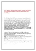 HESI MENTAL HEALTH NGN EXAM 200 ACTUAL QUESTIONS &NewLine;AND CORRECT ANSWERS WITH RATIONALE ALREADY &NewLine;GRADED A&plus;