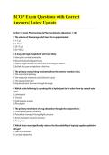 BCOP Exam Questions with Correct Answers&vert; Latest Update&NewLine;