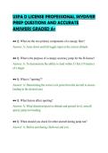 USPA D LICENSE PROFESSIONAL SKYDIVER&NewLine;PREP QUESTIONS AND ACCURATE&NewLine;ANSWERS GRADED A&plus;
