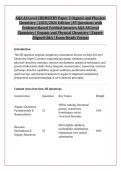 AQA AS Level CHEMISTRY Paper 2 Organic and Physical &NewLine;Chemistry &vert; 2025&sol;2026 Edition &vert; 85 Questions with &NewLine;Evidence-Based Verified Answers AQA AS Level &NewLine;Chemistry &vert; Organic and Physical Chemistry &vert; Expert&NewLine;Aligned Q&A &vert; Exam-Ready Format
