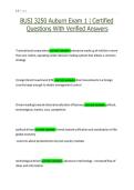 BUSI 3250 Auburn Exam 1 Certified Questions With Verified Answers