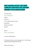 IDFX LIGHTING ACTUAL TEST BANK&NewLine;COMPLETE QUESTIONS AND ANSWERS&NewLine;GRADED A PLUS SUCCESS GUIDE&NewLine;
