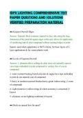 IDFX LIGHTING COMPREHENSIVE TEST&NewLine;PAPER QUESTIONS AND SOLUTIONS&NewLine;VERIFIED PREPARATION MATERIAL