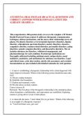 ATI MENTAL HEALTH EXAM 200 ACTUAL QUESTIONS AND &NewLine;CORRECT ANSWERS WITH RATIONALE LATEST 2026 &NewLine;ALREADY GRADED A&plus;