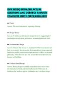 IDFX NCIDQ UPDATED ACTUAL&NewLine;QUESTIONS AND CORRECT ANSWERS&NewLine;COMPLETE STUDY GUIDE RESOURCE