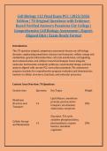 Cell Biology 112 Final Exam PCC &vert; 2025&sol;2026 &NewLine;Edition &vert; 70 Original Questions with Evidence&NewLine;Based Verified Answers Pasadena City College &vert; &NewLine;Comprehensive Cell Biology Assessment &vert; Expert&NewLine;Aligned Q&A &vert; Exam-Ready Format 