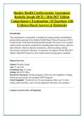 Shadow Health Cardiovascular Assessment&colon; &NewLine;Rochelle Joseph &lpar;DCE&rpar; &vert; 2026&sol;2027 Edition &NewLine;Comprehensive Examination &vert; 65 Questions with &NewLine;Evidence-Based Answers & Rationales 